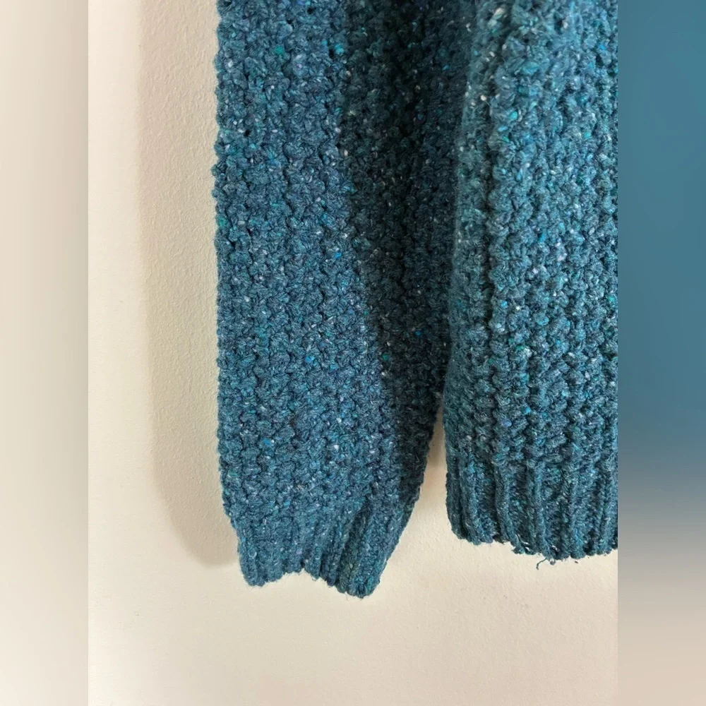 Diesel Tricot Co Men’s Wool Blend Sweater Medium Colorblock Blue Gray Cableknit